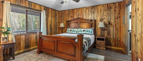 1 bedroom, desk, iron/ironing board, travel crib