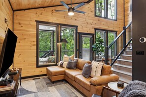 TV, offices - Elevated Smoky Mountain Escape: Hot Tub & Views (Sevierville)
