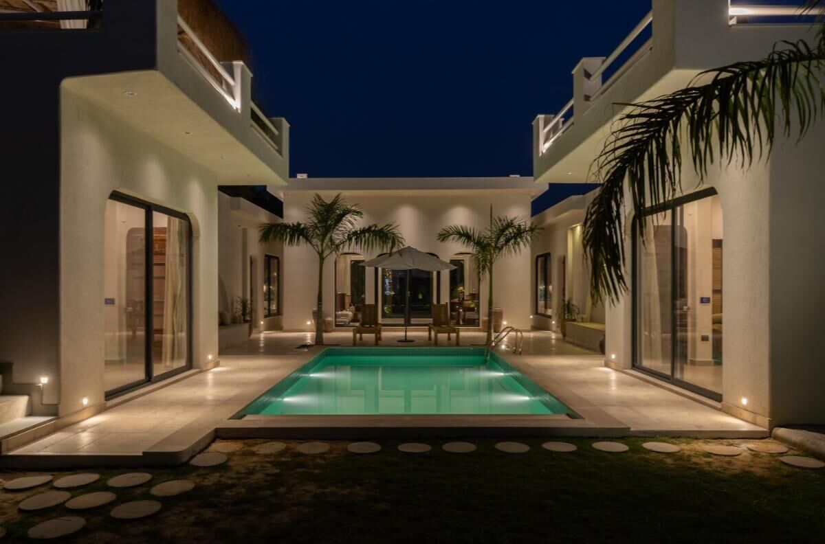 Façade de l’hébergement - soirée/nuit