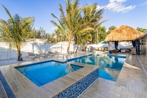 Outdoor pool, a heated pool