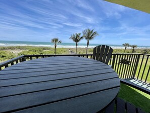 Outdoor dining - Sea Oats 3BR-Direct Beach Access with Pool (Cocoa Beach)