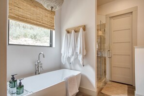 Hair dryer, towels