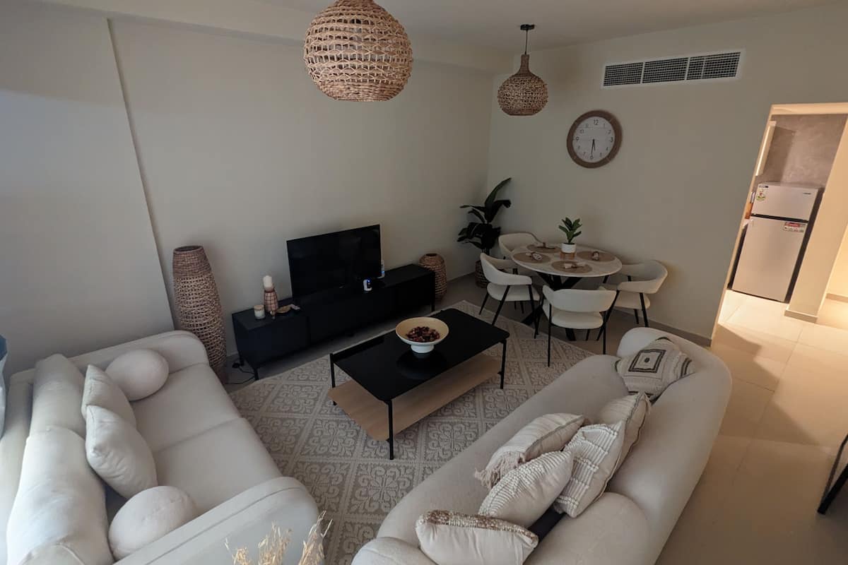 Comfort Apartment, 1 Bedroom, Courtyard View, Beachfront | Living area | 40-inch Smart TV with digital channels