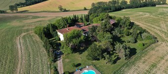 Parc Avec Piscine - 7 Chambres - Maison 15 Personnes sur Coteaux du Lauragais -