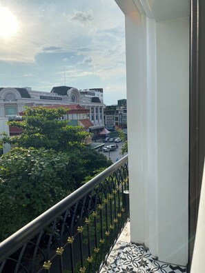 Blick vom Balkon