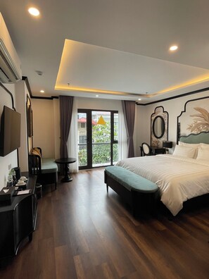 Phòng có thiết kế đặc trưng, 2 phòng ngủ, quang cảnh thành phố | Quang cảnh ban công