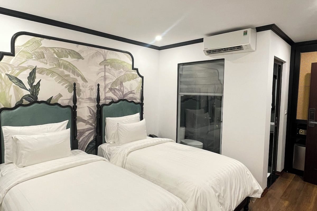 Memory-foam beds, minibar, in-room safe, desk