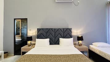 Premium bedding, down duvets, memory-foam beds, individually decorated