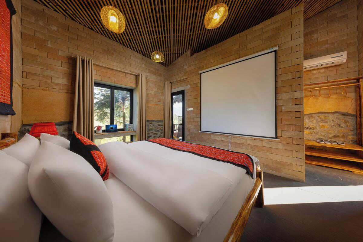 Sábanas de algodón egipcio, ropa de cama de alta calidad y minibar