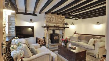 TV, fireplace, offices