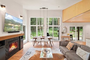 Fernseher, Kamin, Arbeitsbereiche