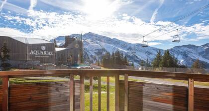Studio cabine cosy pour 4 personnes à Avoriaz, balcon sud