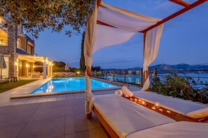 Outdoor pool - Villa Isabelle, a superb 5 bedroom villa, overlooking the Ionian Pelagus!  (Lefkada)