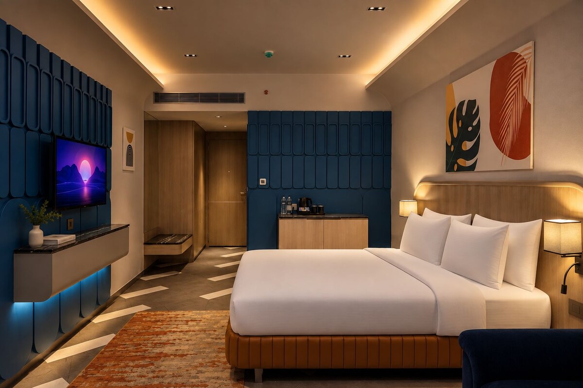 Executive Room | In-room safe, desk, laptop workspace, blackout drapes
