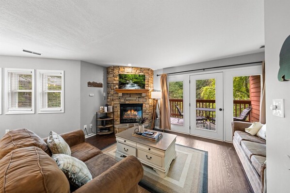 TV connectée, cheminée