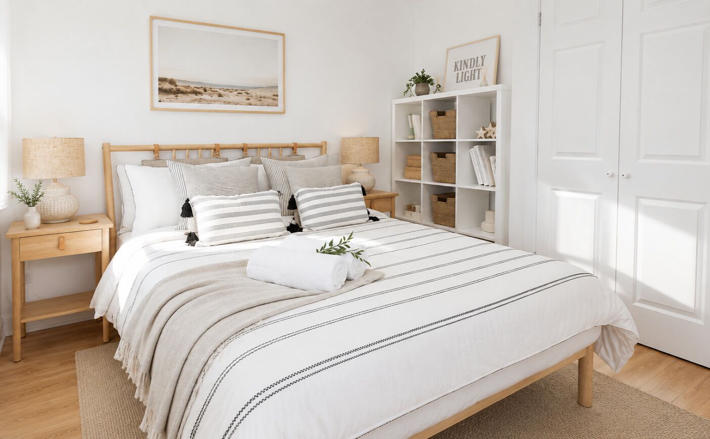 2 bedrooms, iron/ironing board, WiFi, bed sheets
