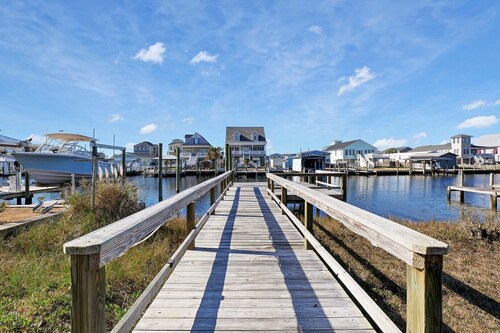 Canal front home with private dock