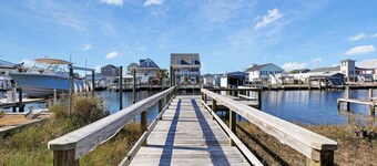 Canal front home with private dock