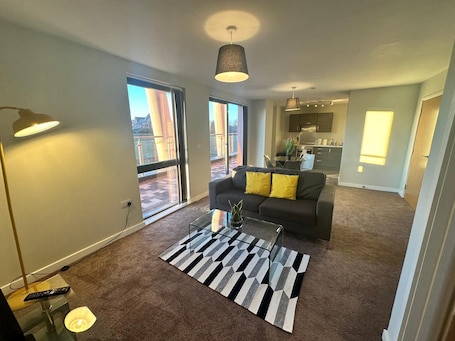 Two Bedroom Duplex Apartment | Living area. Adelphi Wharf Apartments by Beehosting