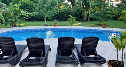 Private tropical home with pool! Short walk to beach, best restaurants, and spa!
