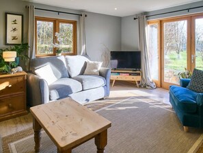 Una televisión, una oficina