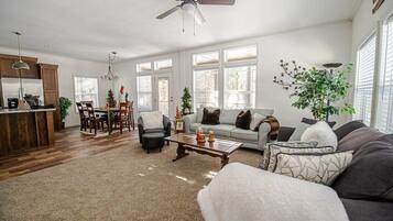 TV, DVD player, books