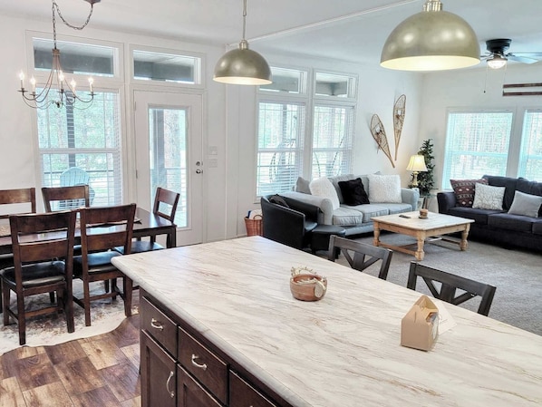 TV, DVD player, books