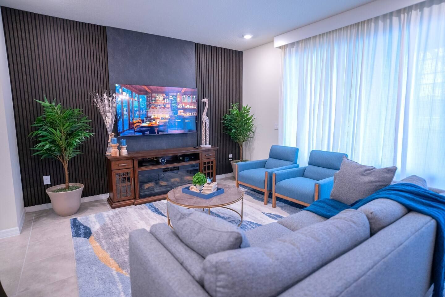 Télévision, cheminée, jeux vidéo, espaces bureaux