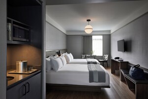 Premium bedding, pillowtop beds, in-room safe, desk