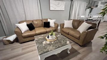 Smart TV, fireplace, video games, books