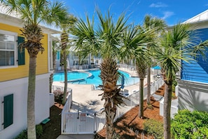 Pool - 🏝️350yds to Beach-Comm. Pool-4 Bikes-Hot Tub-2BR One Ten Again (Santa Rosa Beach)