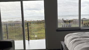 Utsikt mot strand/hav