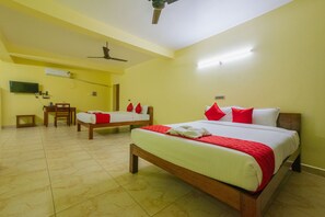 Family Room, 2 Double Beds, City View | Premium bedding, desk, iron/ironing board, free WiFi - Martine's Residency (Puducherry)