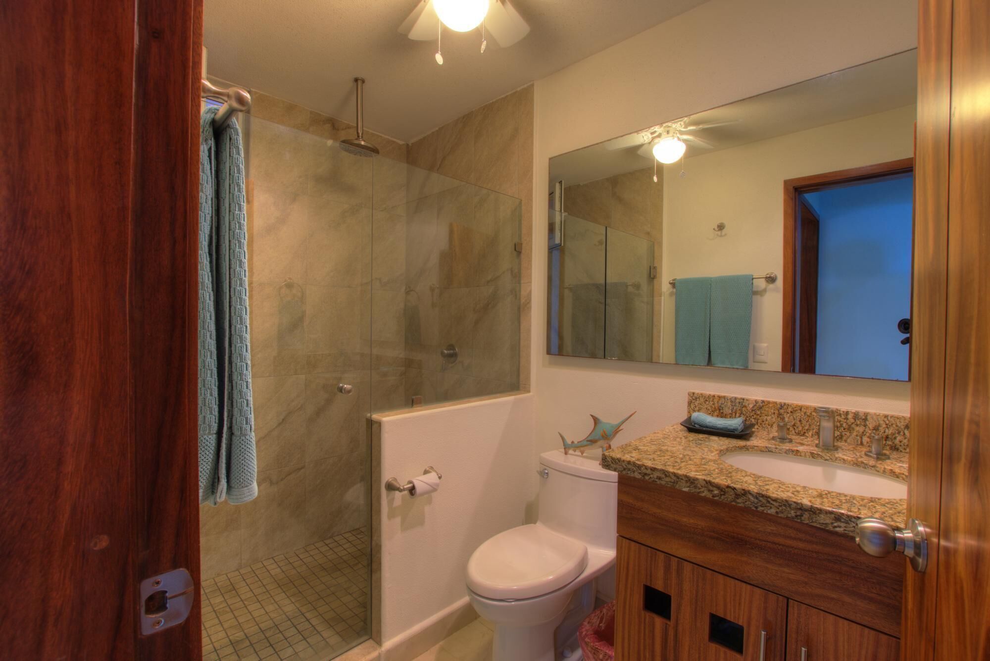 Towels, soap, shampoo