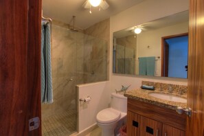 Towels, soap, shampoo