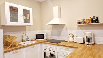 Microwave, oven, stovetop, dishwasher