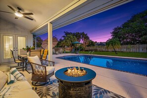 A heated pool
