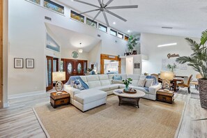 TV connectée, cheminée, chaîne hi-fi