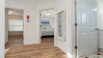 4 bedrooms, desk, iron/ironing board, travel cot