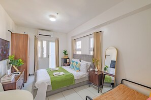 1 غرفة نوم ومكواة/لوح كي وواي فاي مجانًا وملاءات أسرّة