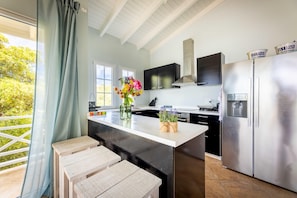 Villa | Private kitchen | Fridge, stovetop - Masbango Luxury Penthouse at Jan Thiel (Jan Thiel)