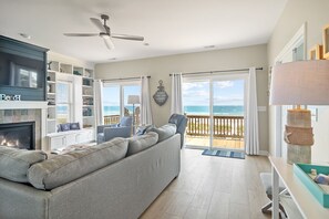 Televisión, chimenea