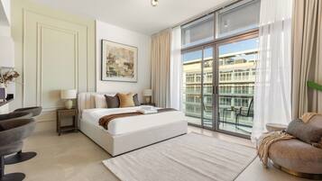 Gallery Studio | Premium bedding, memory foam beds, in-room safe, individually decorated