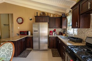 Deluxe House | Private kitchen | Fridge, microwave, stovetop, electric kettle - Trove Manor (St. Ann's Bay)
