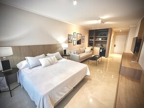 Premium bedding, down comforters, pillowtop beds, individually decorated