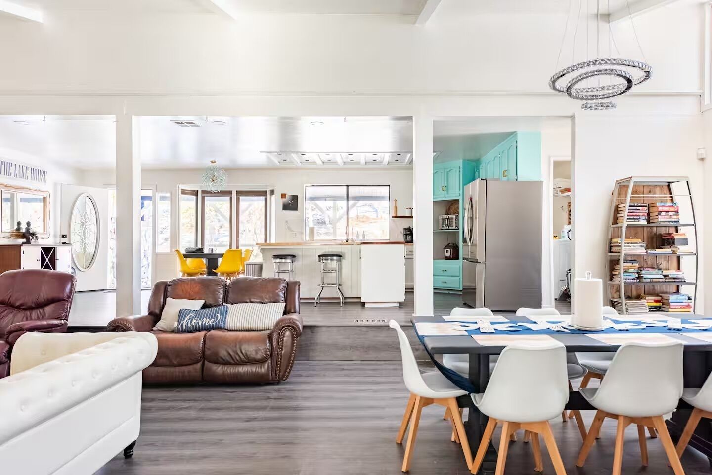 TV, fireplace, table football, ping pong