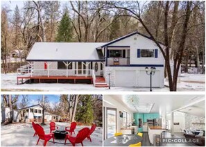 Outdoor dining - Modern LakeHouse-Spacious Family Retreat Sleeps 20 (Oakhurst)