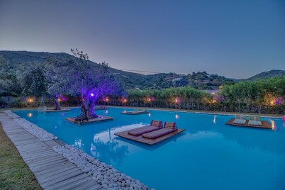 Apartment In A Hotel "Ow Andros Luxury Suites 4" with Mountain View, Private Terrace & Wi-Fi