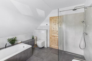 Een douche, een haardroger