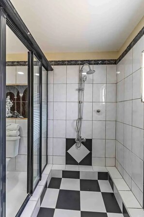 Secador de pelo, toallas
